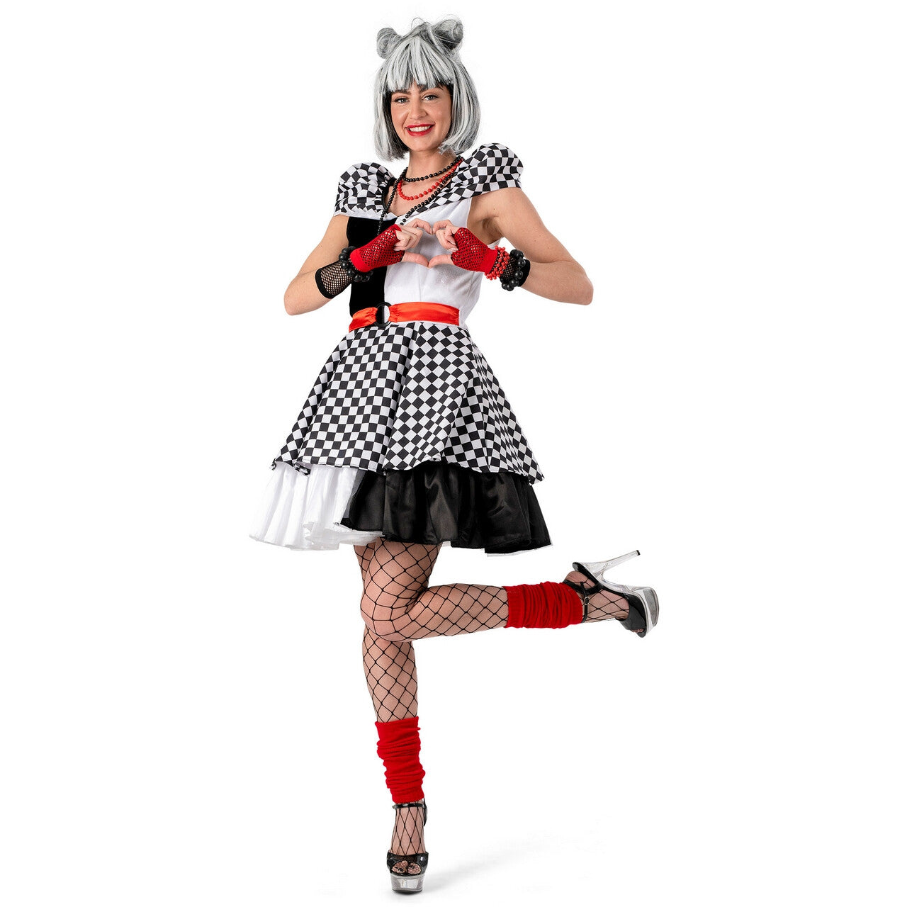 Op deze afbeelding zie je een Kostuums, van het merk Funny Fashion. Perfecte Finish Zwart Wit Vrouw Kostuum