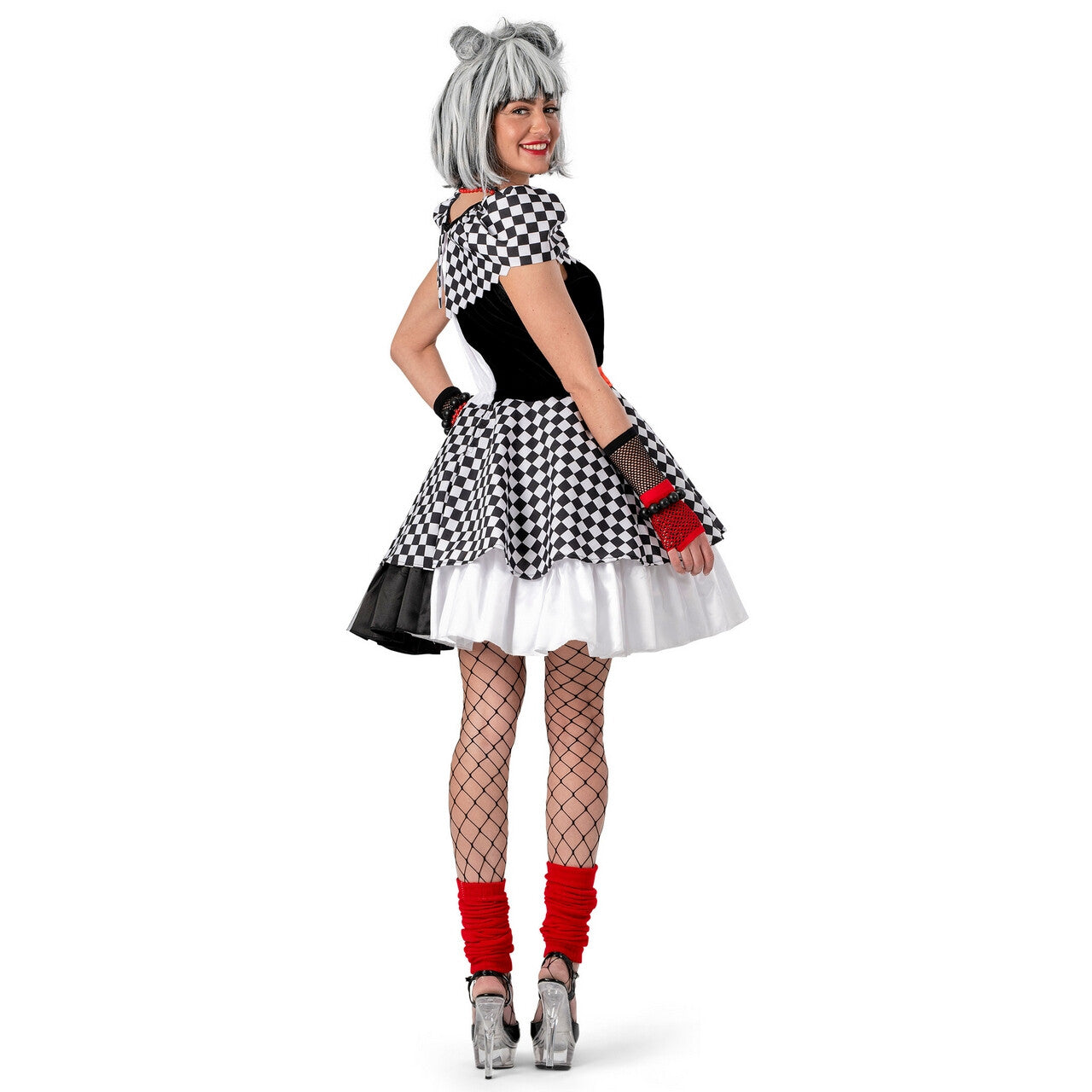 Op deze afbeelding zie je een Kostuums, van het merk Funny Fashion. Perfecte Finish Zwart Wit Vrouw Kostuum