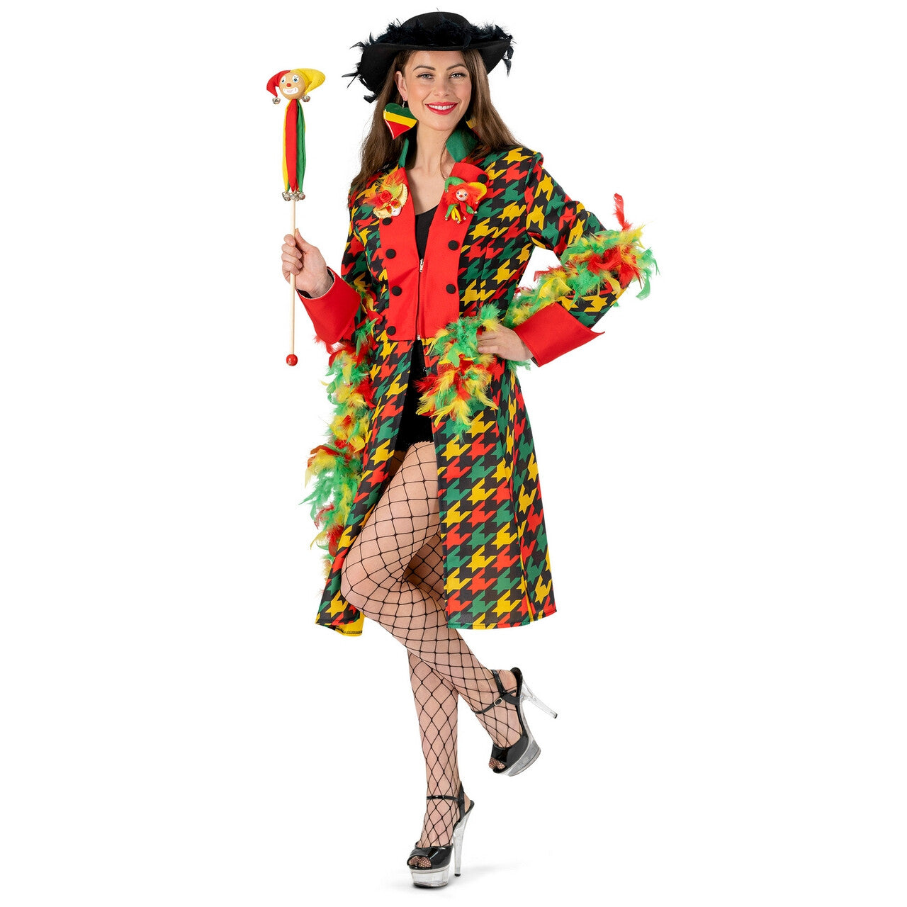 Op deze afbeelding zie je een Kostuums, van het merk Funny Fashion. Carnaval Limburg Jas Vrouw