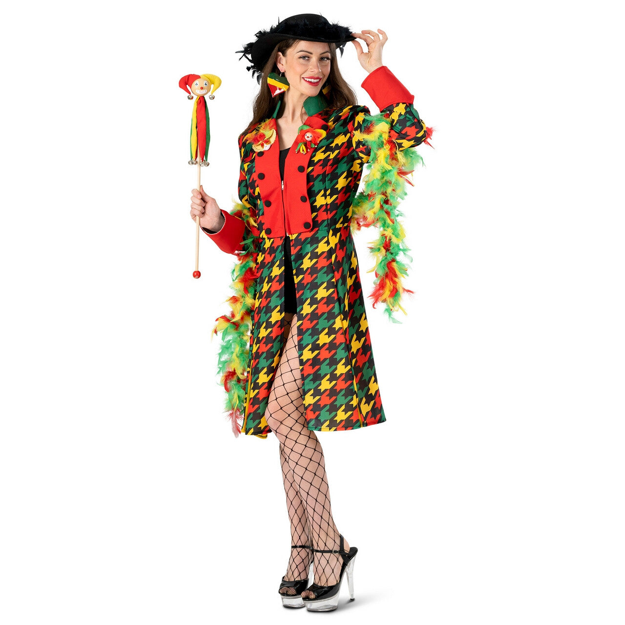 Op deze afbeelding zie je een Kostuums, van het merk Funny Fashion. Carnaval Limburg Jas Vrouw