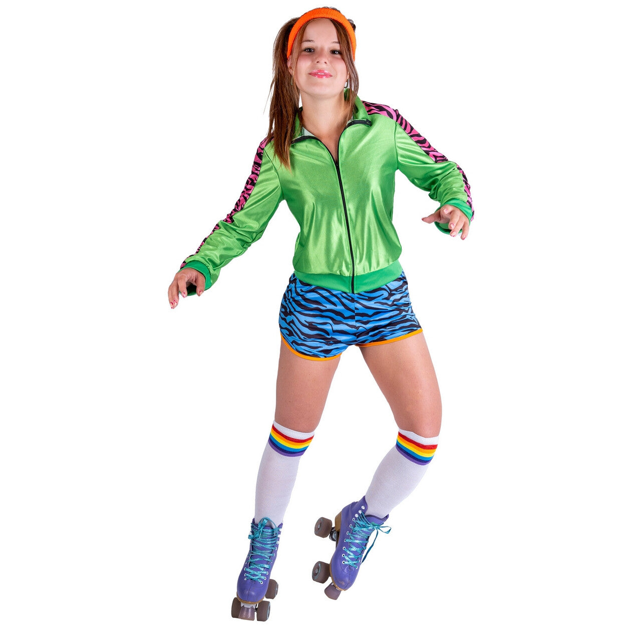 Op deze afbeelding zie je een Kostuums, van het merk Funny Fashion. Miss Rollerskate Vrouw Kostuum