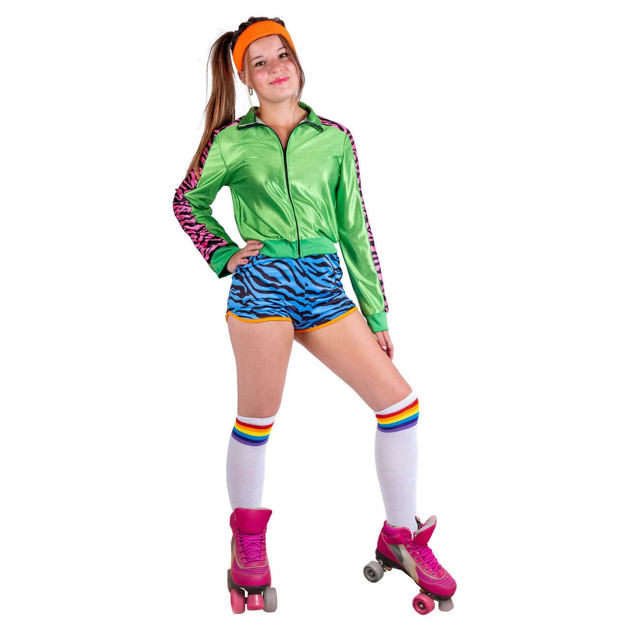 Op deze afbeelding zie je een Kostuums, van het merk Funny Fashion. Miss Rollerskate Vrouw Kostuum
