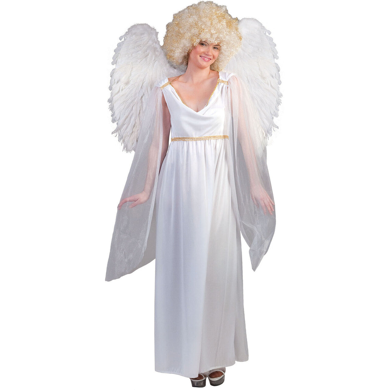 Op deze afbeelding zie je een Kostuums, van het merk Funny Fashion. Engel Uit De Hemel Vrouw Kostuum