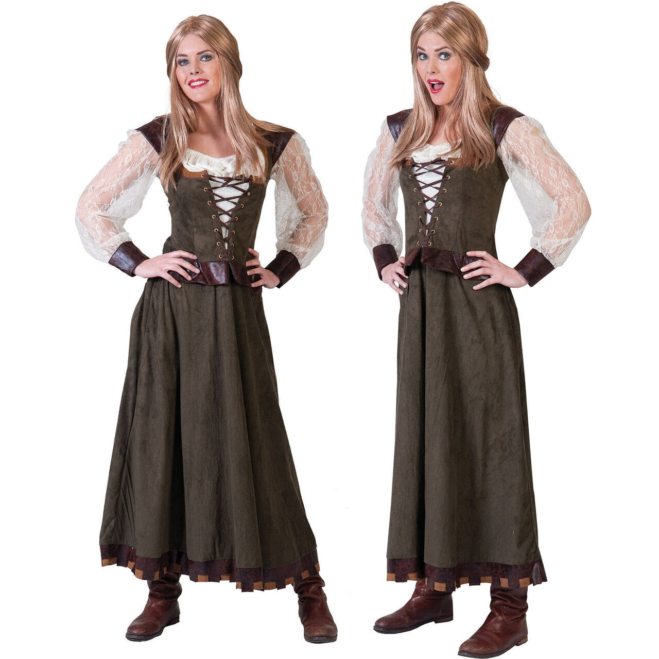 Op deze afbeelding zie je een Kostuums, van het merk Funny Fashion. Robin Hood De Armenhelper Jurk Vrouw