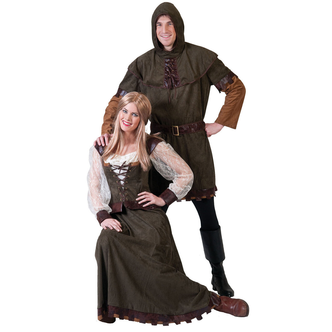 Op deze afbeelding zie je een Kostuums, van het merk Funny Fashion. Robin Hood De Armenhelper Jurk Vrouw