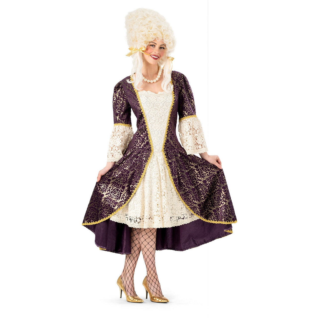 Op deze afbeelding zie je een Kostuums, van het merk Funny Fashion. Deftige Baroque Bernadette Vrouw Kostuum