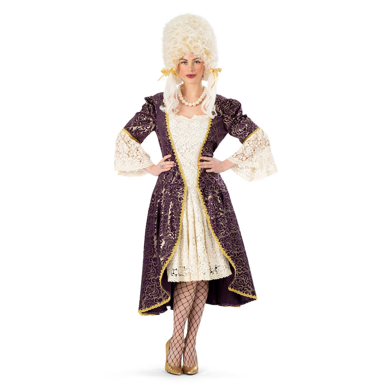 Op deze afbeelding zie je een Kostuums, van het merk Funny Fashion. Deftige Baroque Bernadette Vrouw Kostuum