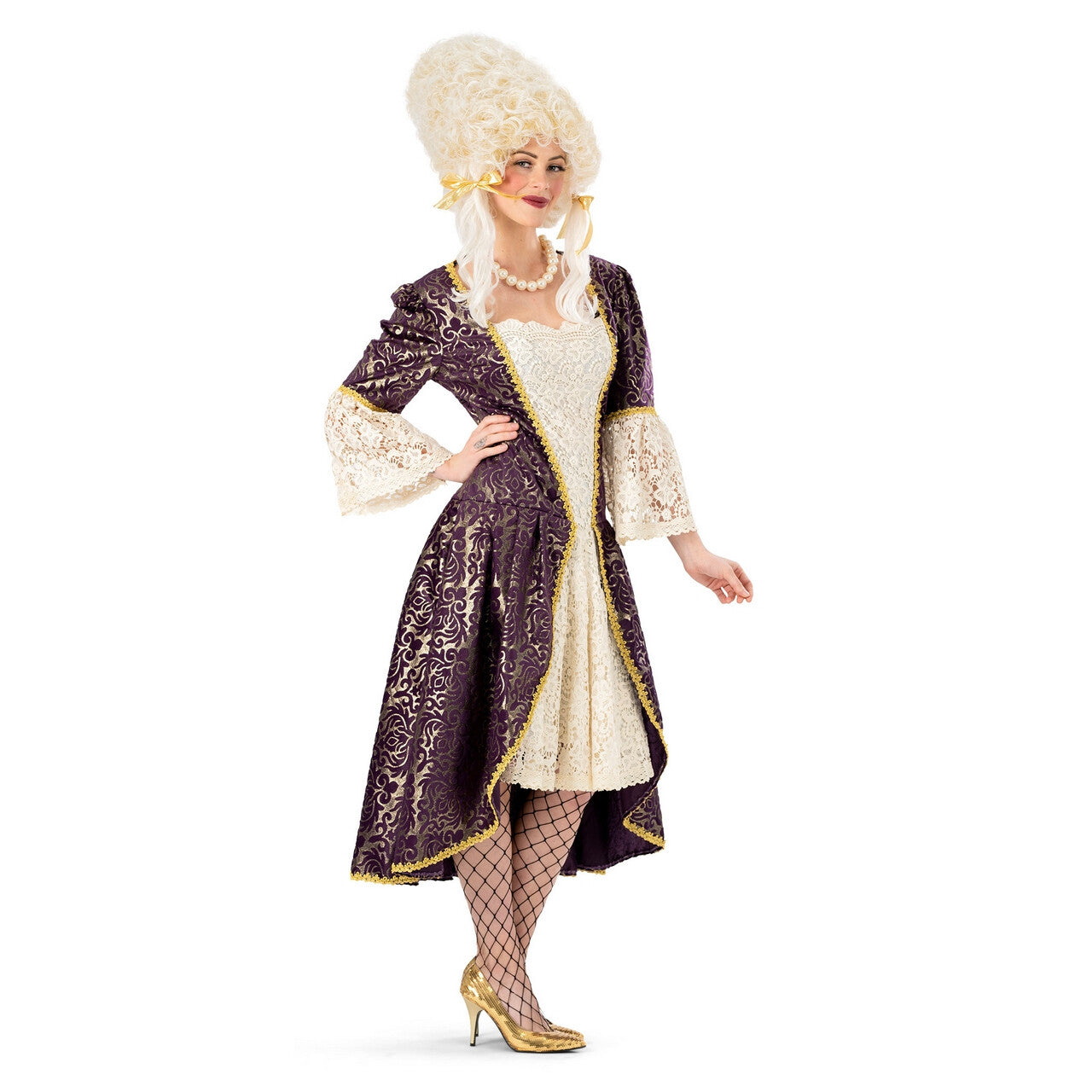 Op deze afbeelding zie je een Kostuums, van het merk Funny Fashion. Deftige Baroque Bernadette Vrouw Kostuum
