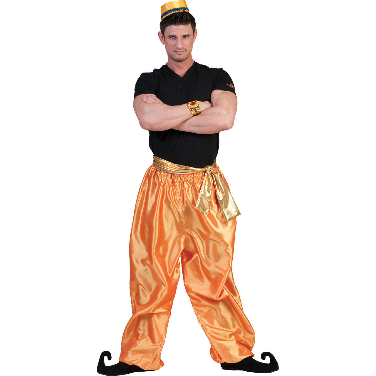 Op deze afbeelding zie je een Kostuums, van het merk Funny Fashion. 1001 Nachten Broek Goud Man