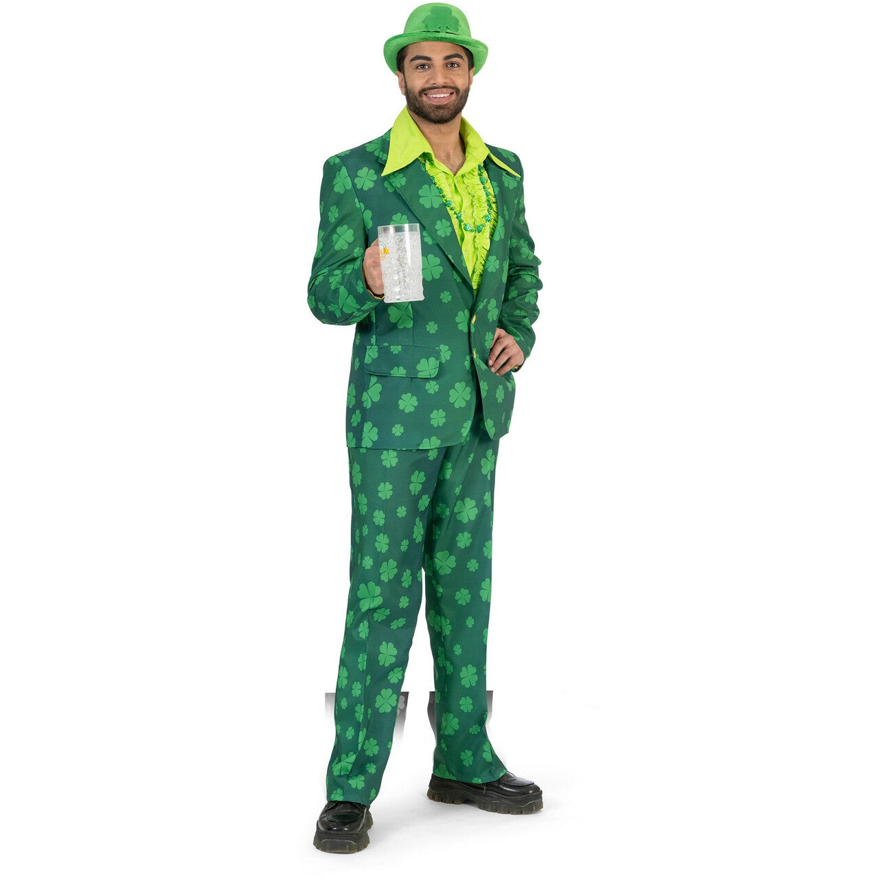 Op deze afbeelding zie je een Kostuums, van het merk Funny Fashion. Hopelijk Veel Geluk Man Kostuum