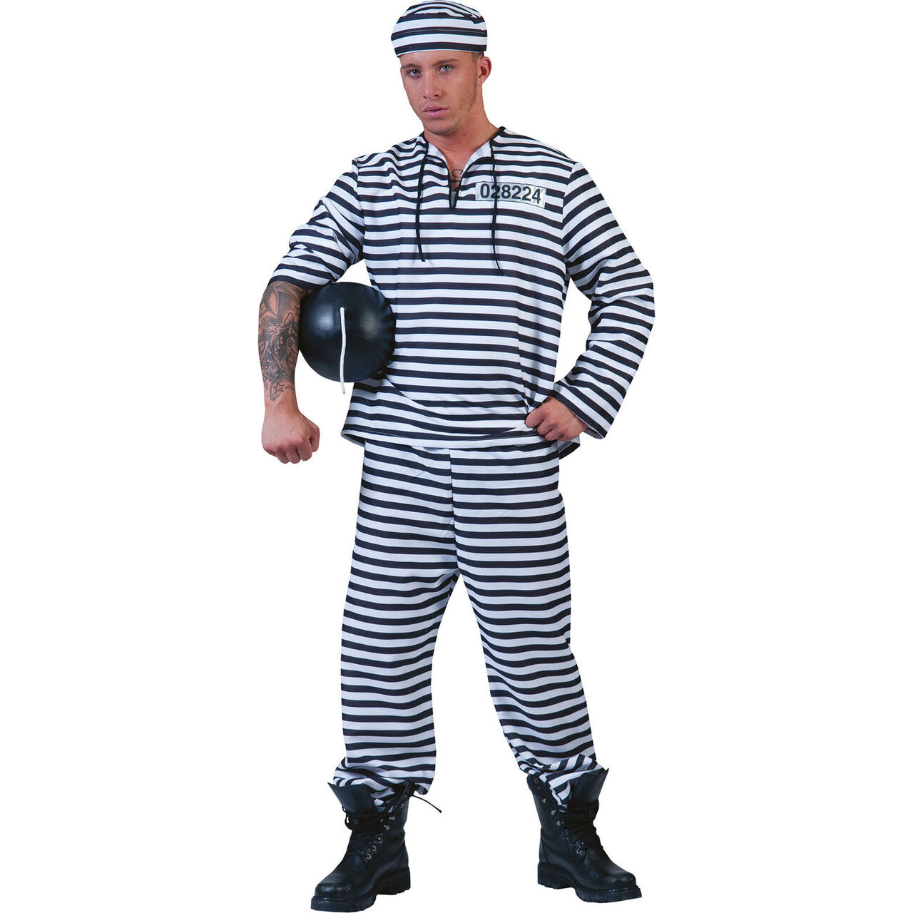 Op deze afbeelding zie je een Kostuums, van het merk Funny Fashion. Water En Brood Gevangene Man Kostuum