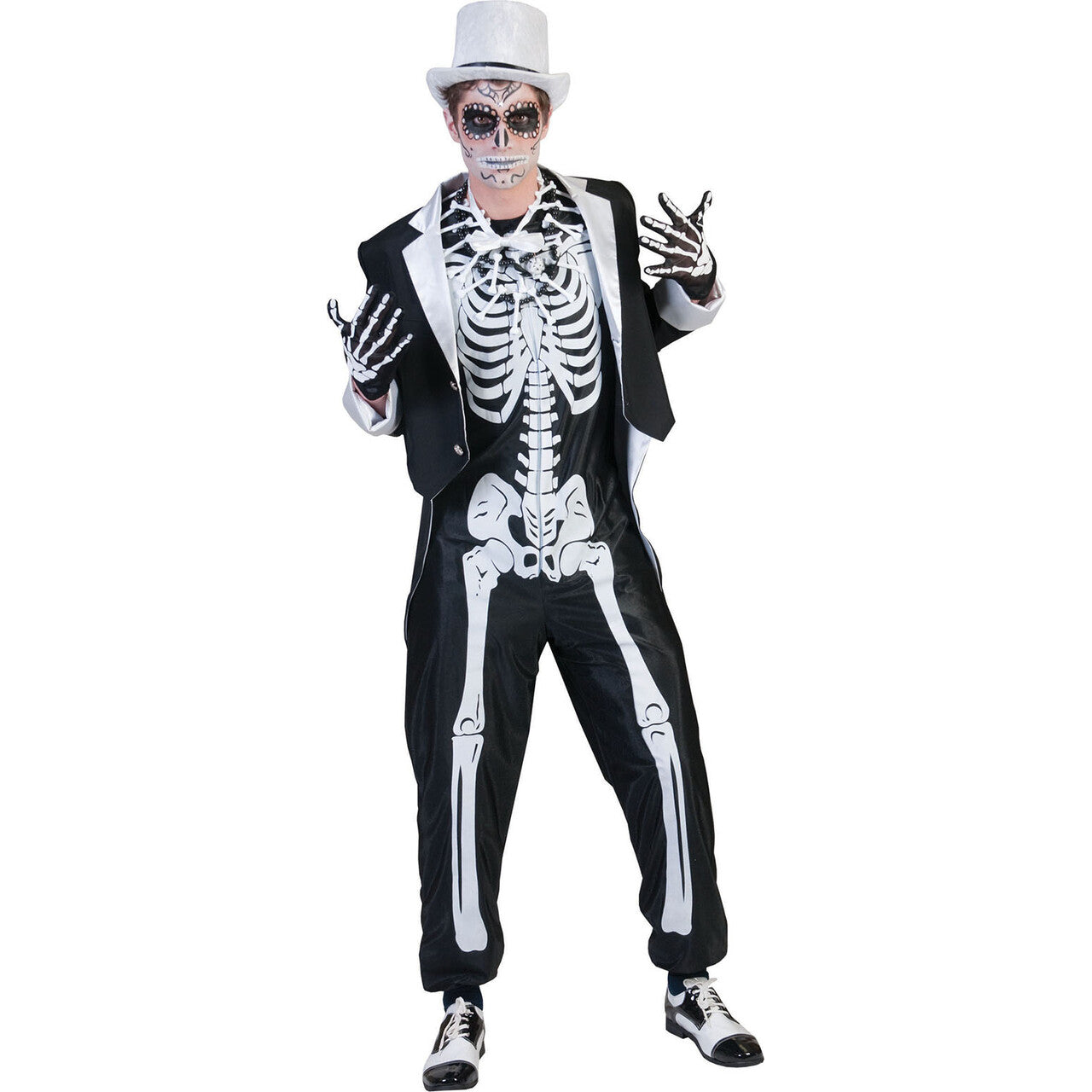 Op deze afbeelding zie je een Kostuums, van het merk Funny Fashion. Bonny Skulla Man Kostuum