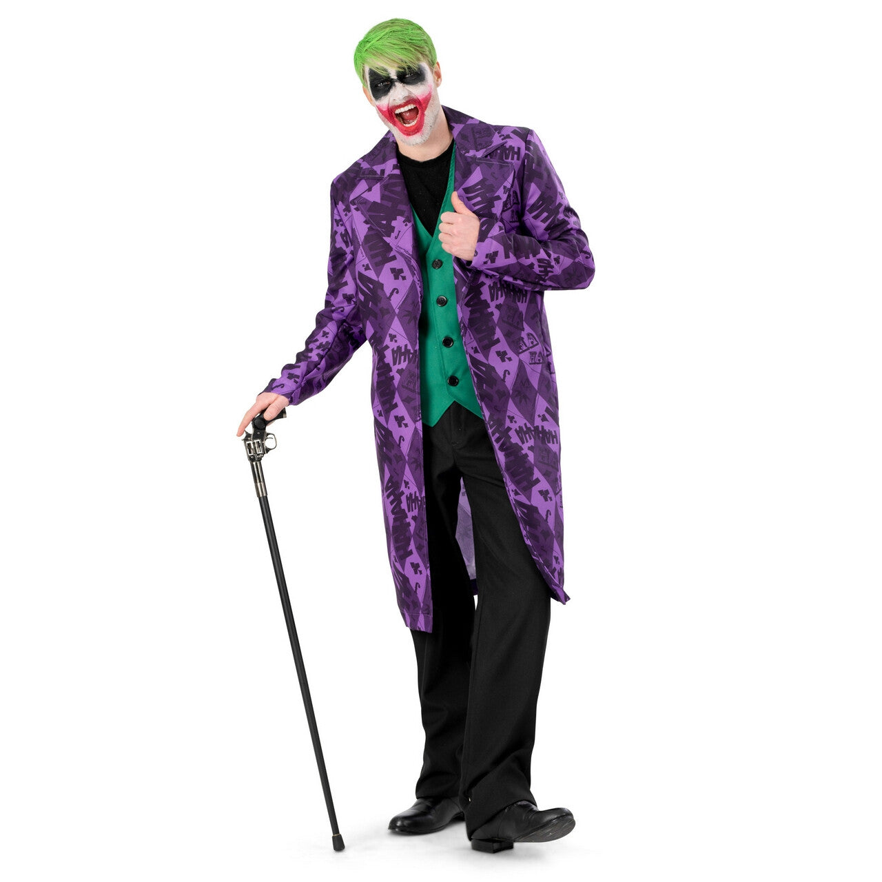 Op deze afbeelding zie je een Kostuums, van het merk Funny Fashion. Ondeugende Joker Jeffrey Man Kostuum