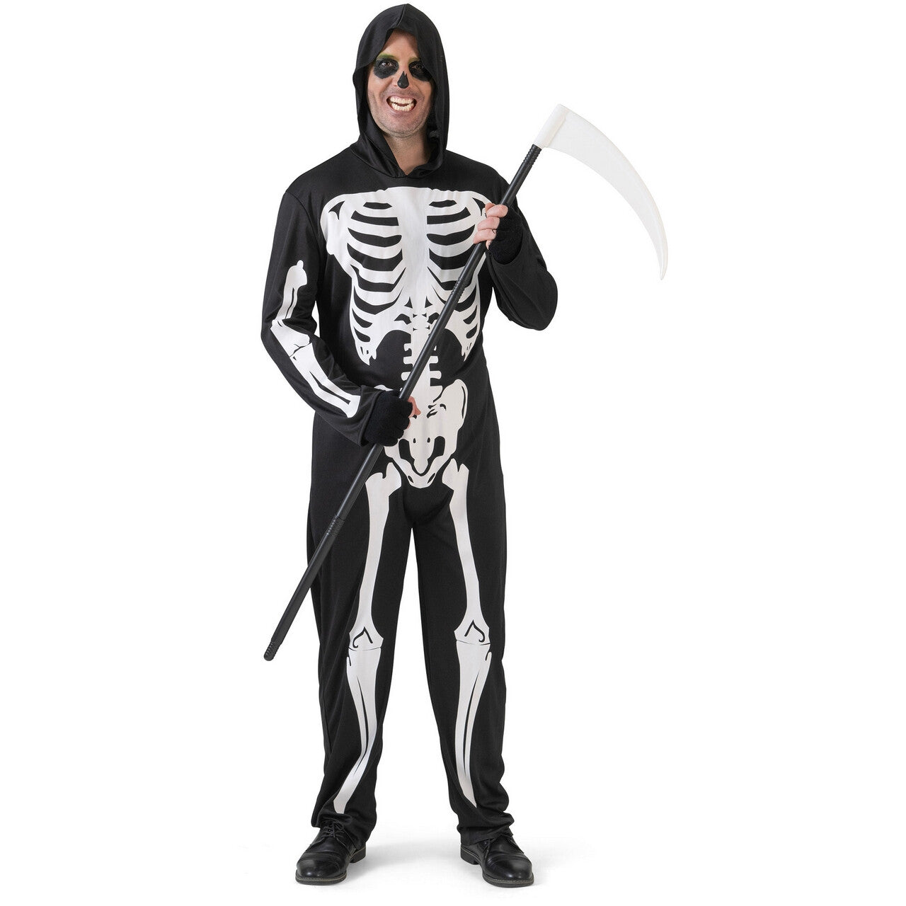Op deze afbeelding zie je een Kostuums, van het merk Funny Fashion. Skelet Bennie Beenderen Man Kostuum