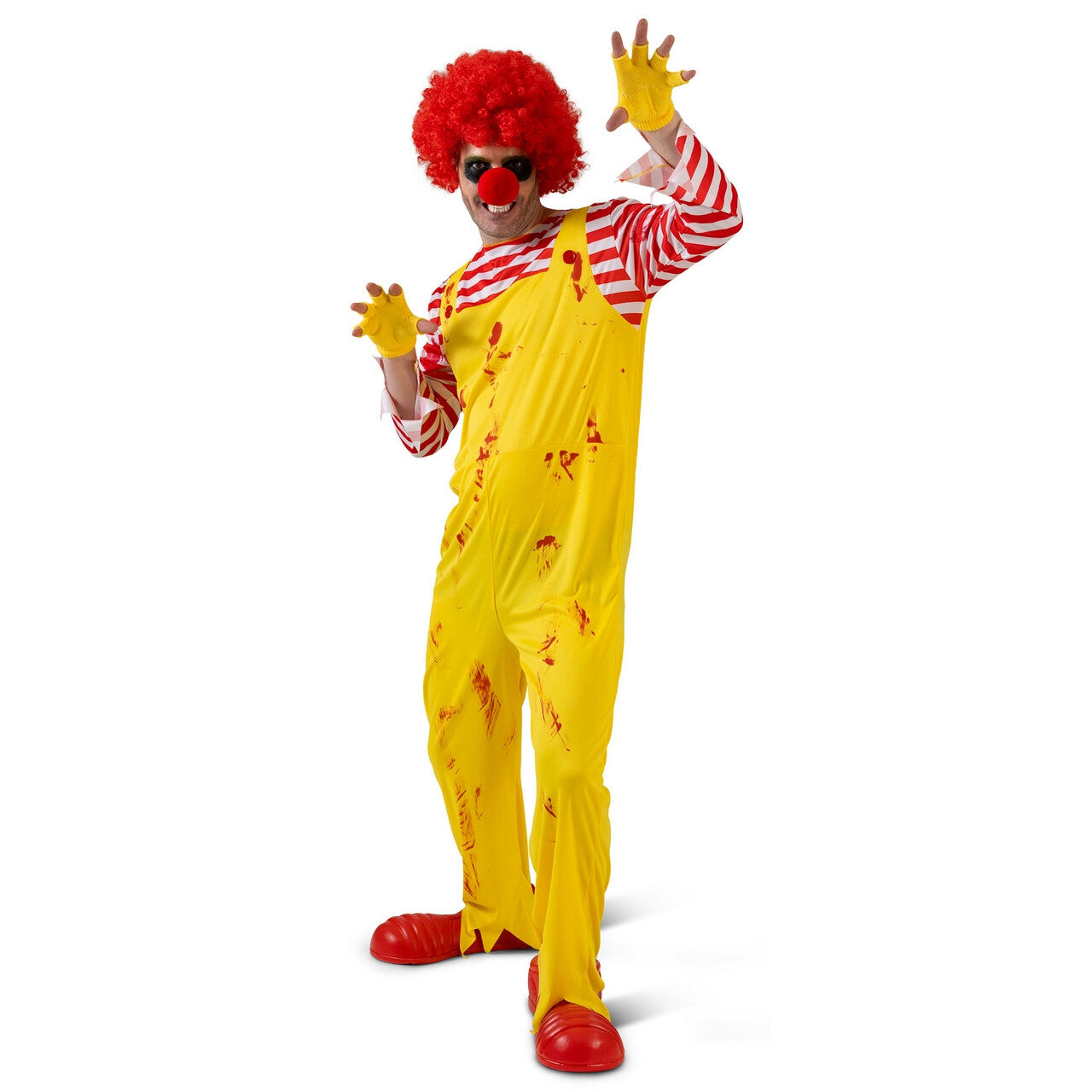 Op deze afbeelding zie je een Kostuums, van het merk Funny Fashion. Mchamburger Clown Kostuum