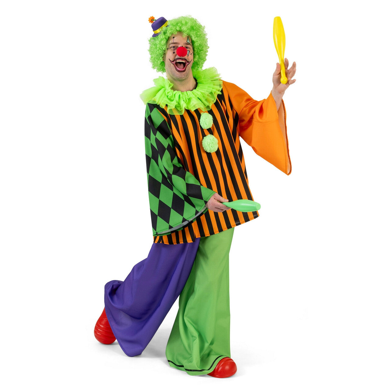 Op deze afbeelding zie je een Kostuums, van het merk Funny Fashion. Lachen Met Clown Pierolino Kostuum
