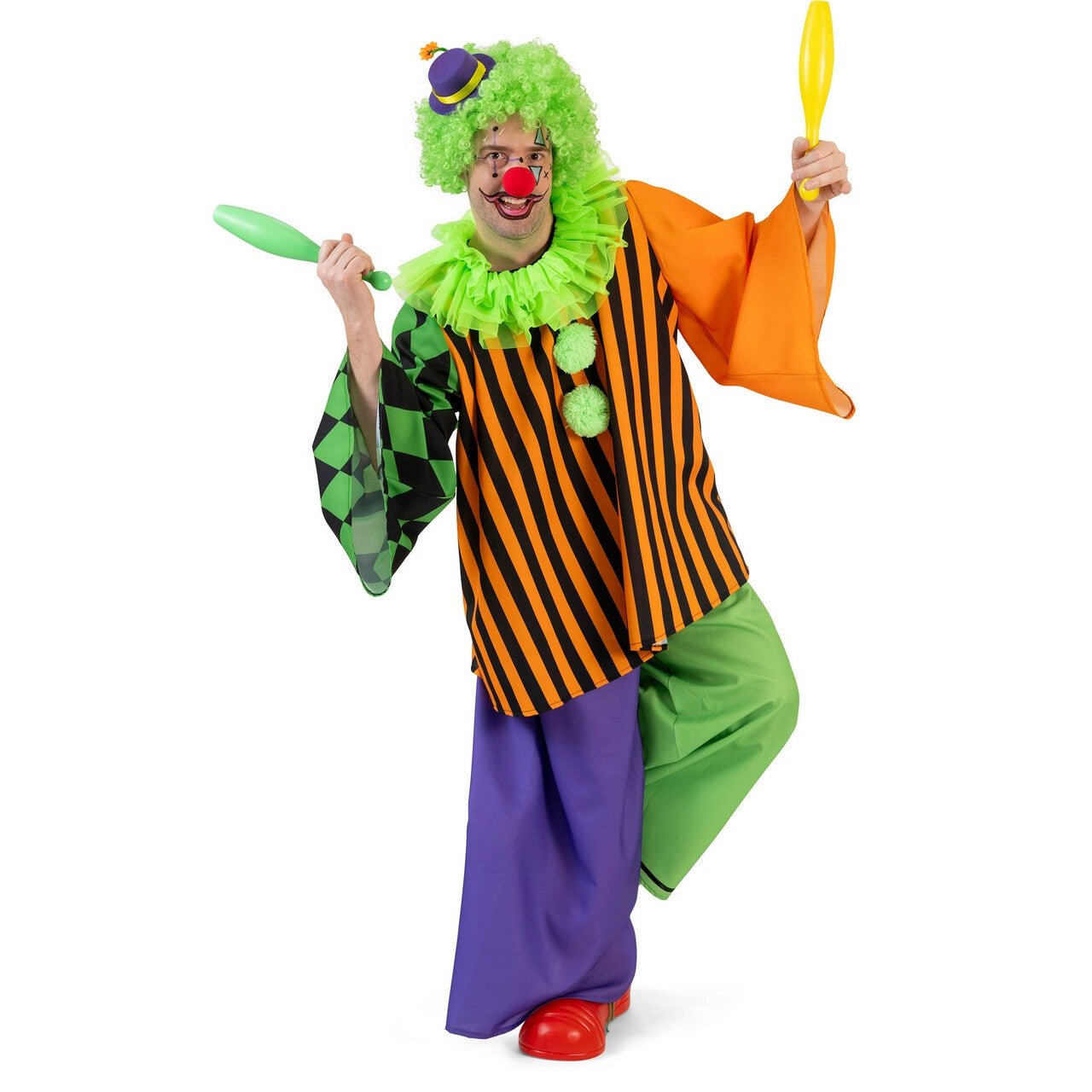 Op deze afbeelding zie je een Kostuums, van het merk Funny Fashion. Lachen Met Clown Pierolino Kostuum