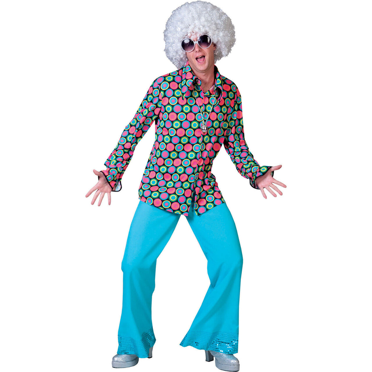 Op deze afbeelding zie je een Kostuums, van het merk Funny Fashion. Disco Dot Hemd Man