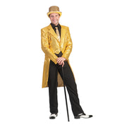 Op deze afbeelding zie je een Kostuums, van het merk Funny Fashion. Frackjas Goud Man Kostuum