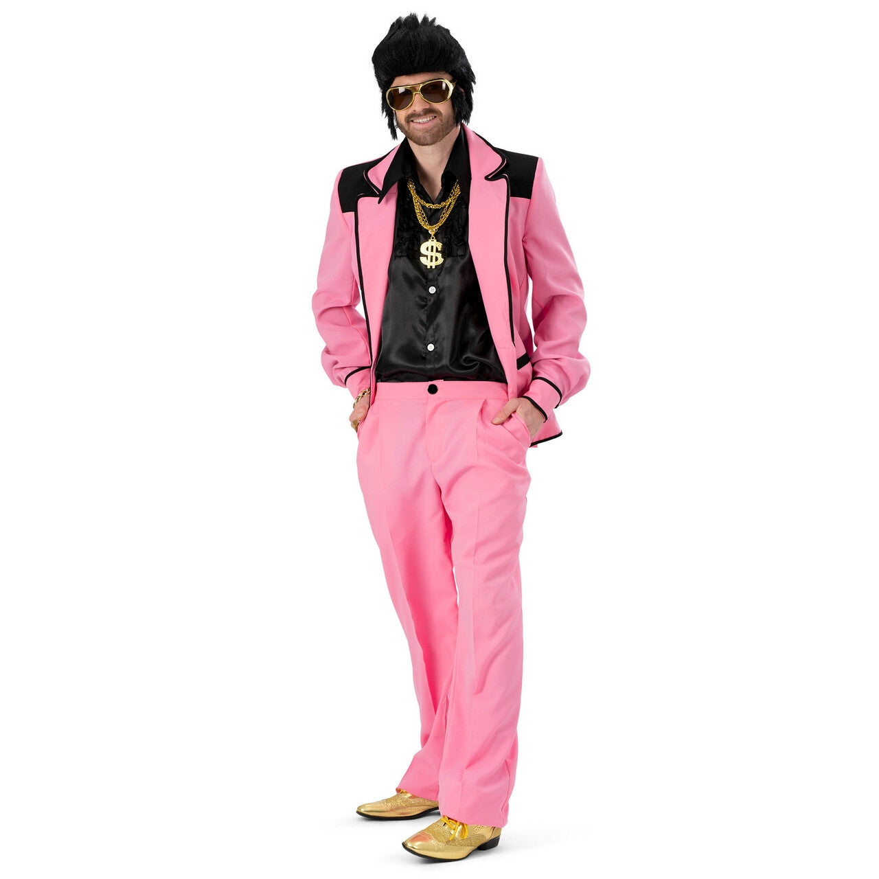 Op deze afbeelding zie je een Kostuums, van het merk Funny Fashion. Las Vegas Chapel Elvis Man Kostuum