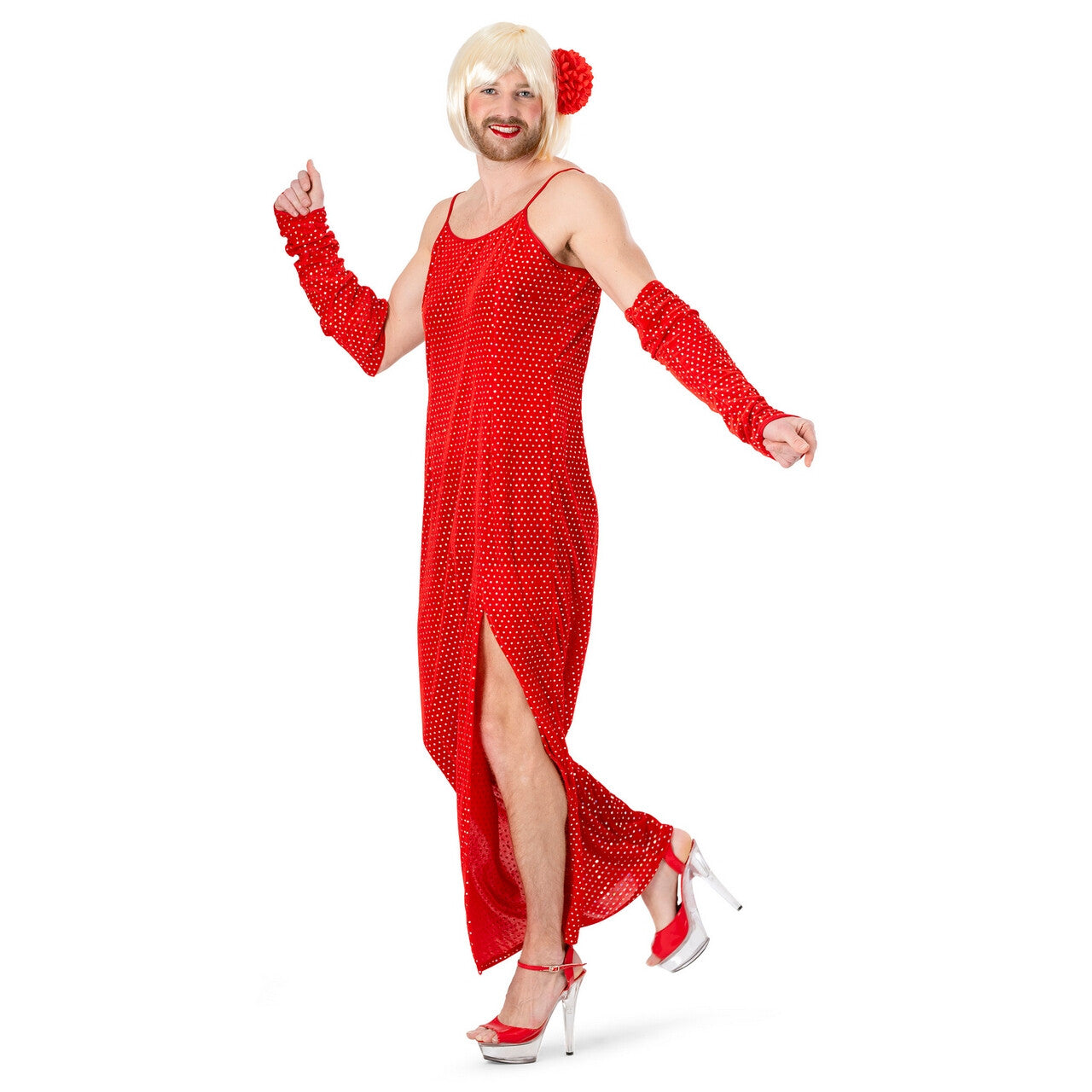 Op deze afbeelding zie je een Kostuums, van het merk Funny Fashion. Diva Della Rosa Man Kostuum