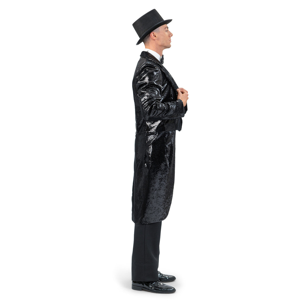 Op deze afbeelding zie je een Kostuums, van het merk Funny Fashion. Slipjas Met Pailletten Quin Quizmaster Man