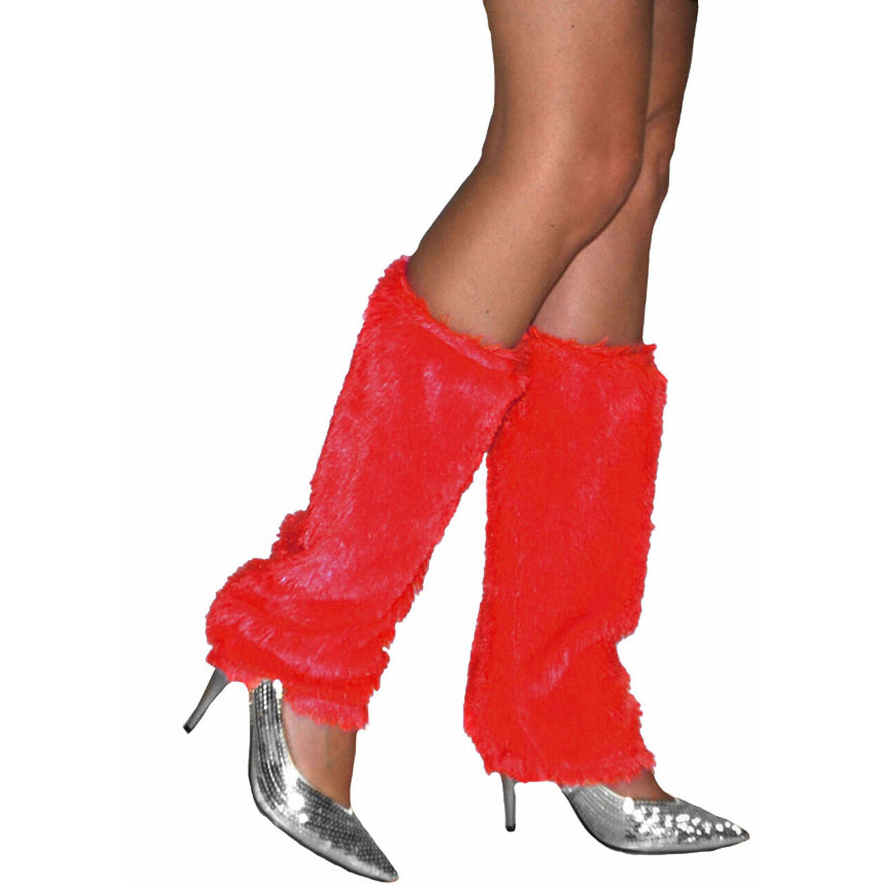 Op deze afbeelding zie je een Accessoires, van het merk Funny Fashion. Fuzzy Beenwarmers Rood