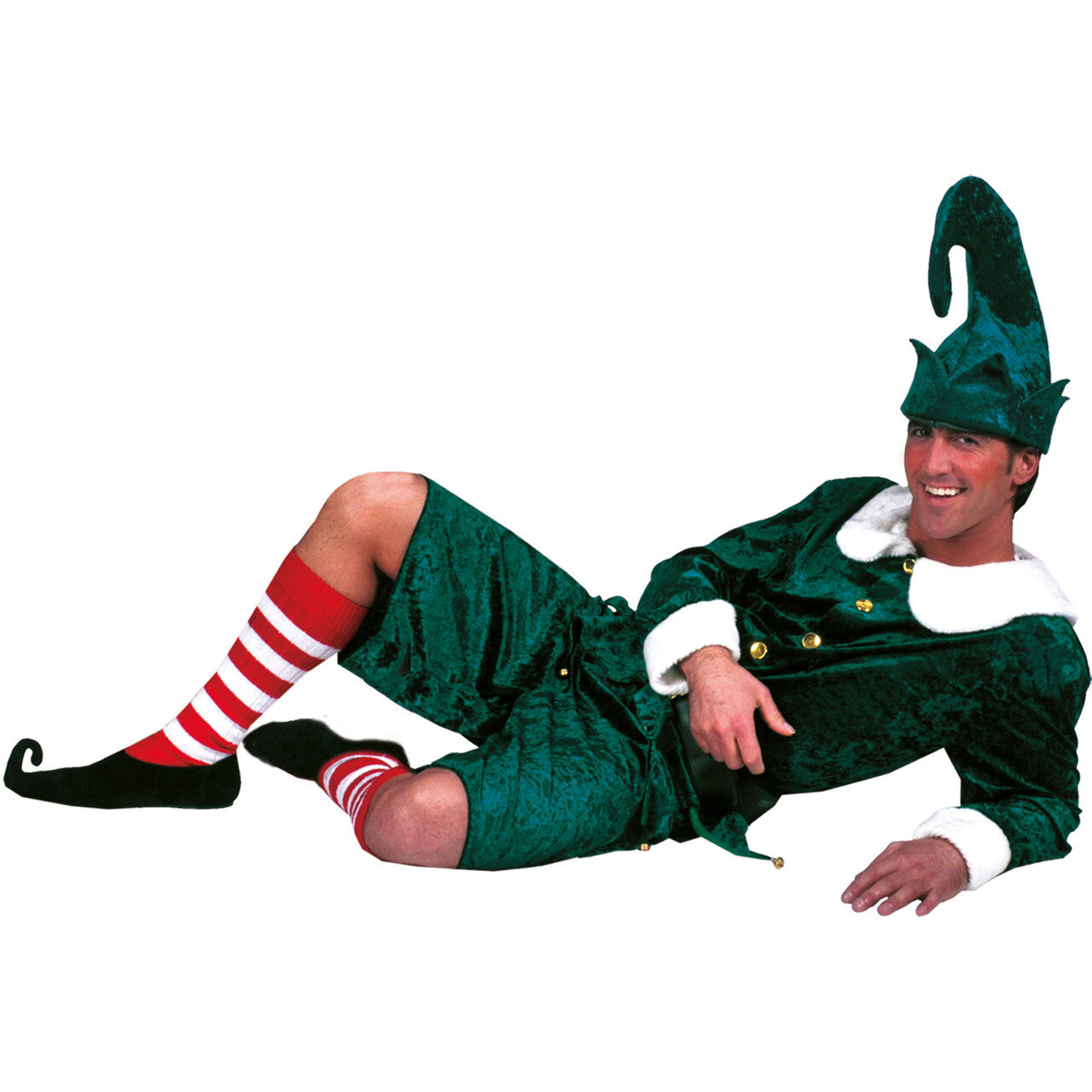 Op deze afbeelding zie je een Kostuums, van het merk Funny Fashion. Amerikaanse Kerst Elf Man Kostuum