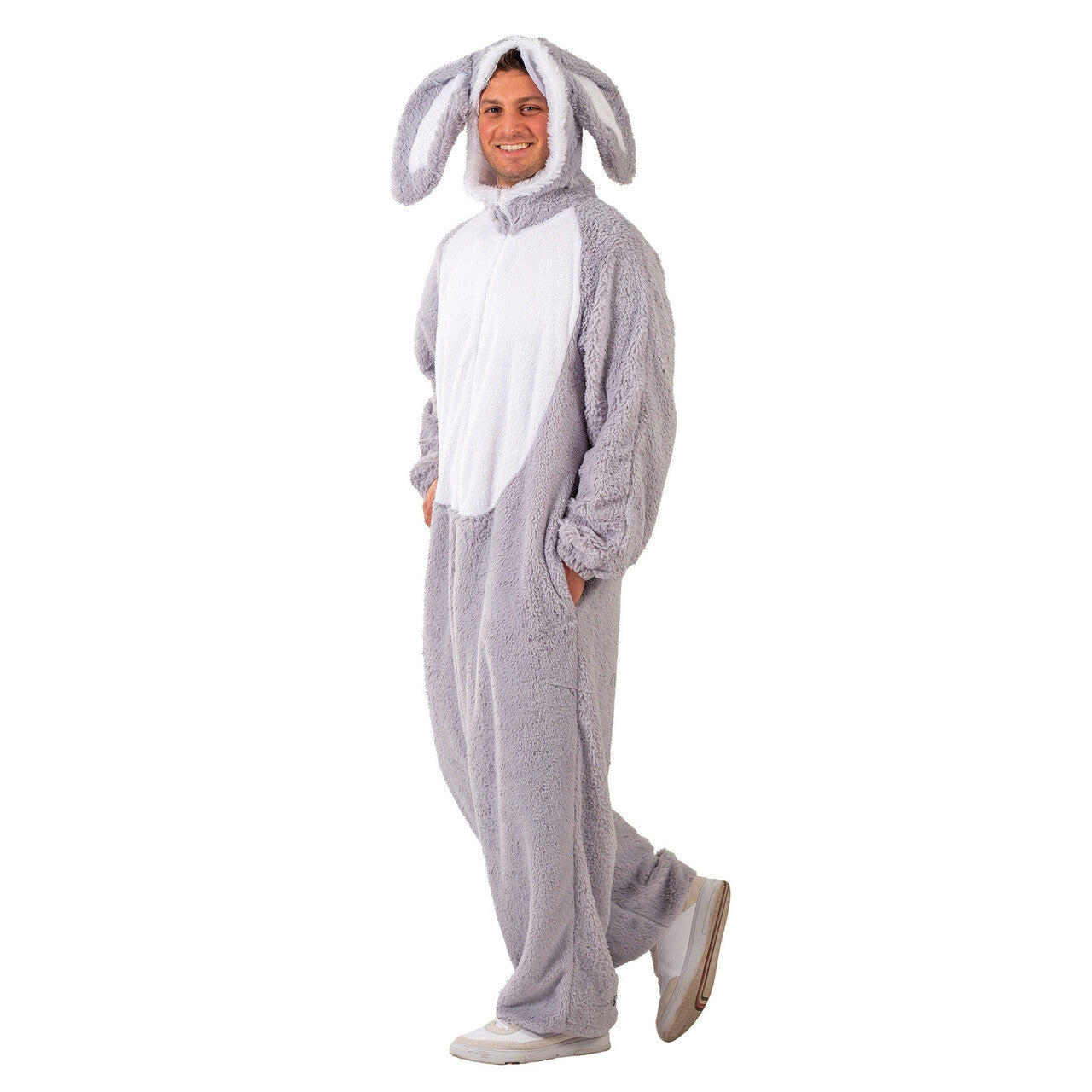 Op deze afbeelding zie je een Kostuums, van het merk Funny Fashion. Spring Hup Huppel Konijn Kostuum