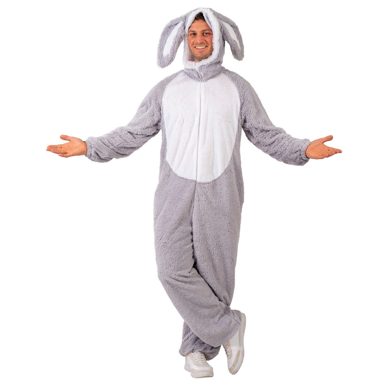 Op deze afbeelding zie je een Kostuums, van het merk Funny Fashion. Spring Hup Huppel Konijn Kostuum