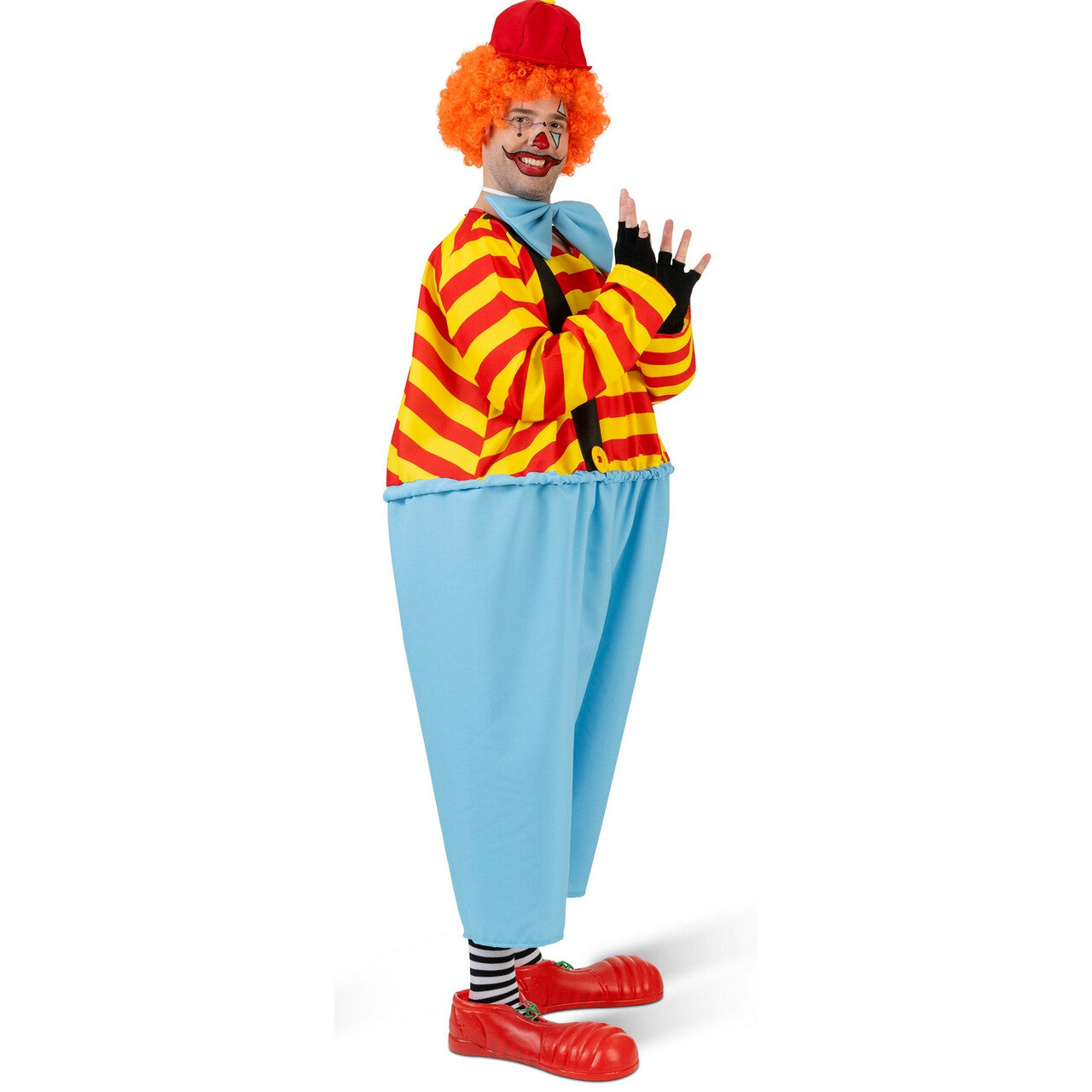 Op deze afbeelding zie je een Kostuums, van het merk Funny Fashion. Tweedle Dee Tweedle Dum Clown Man Kostuum
