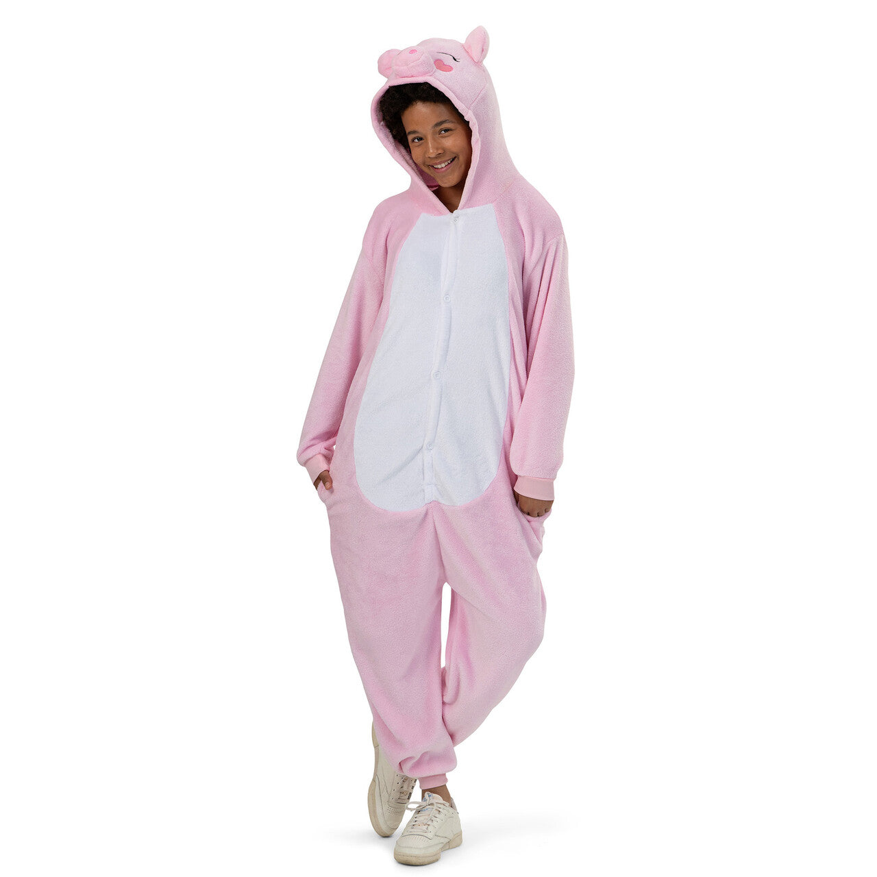 Op deze afbeelding zie je een Kostuums, van het merk Funny Fashion. Roze Gewassen Varkentje Kostuum