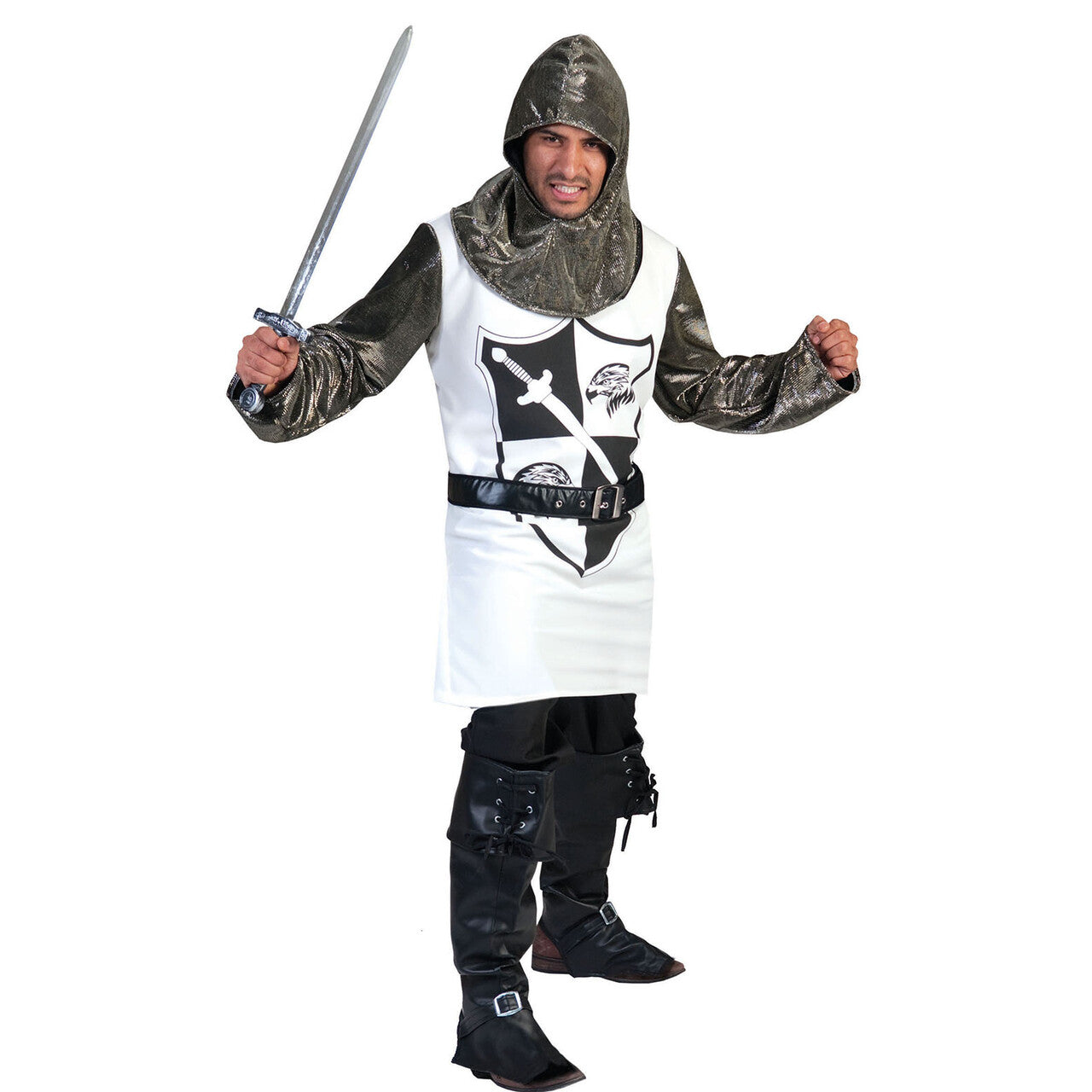 Op deze afbeelding zie je een Kostuums, van het merk Funny Fashion. Drakendoder Ridder Man Kostuum
