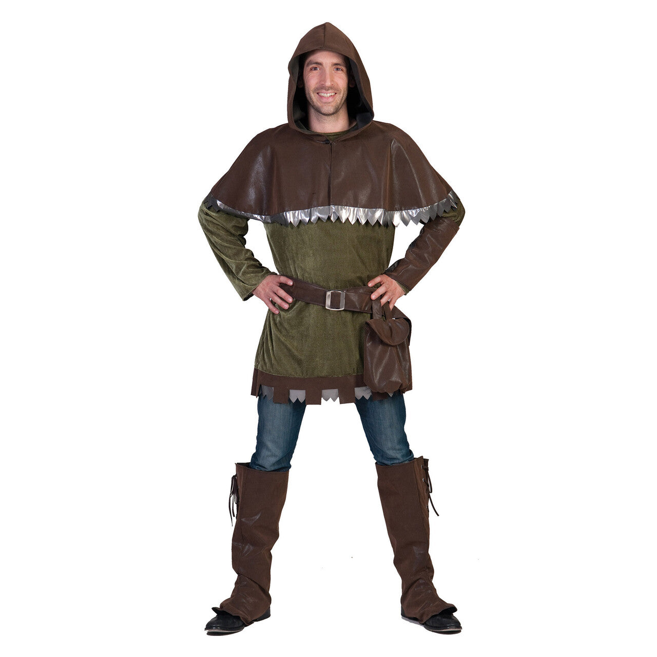 Op deze afbeelding zie je een Kostuums, van het merk Funny Fashion. Robin Hood Helper Van De Armen Kostuum Man