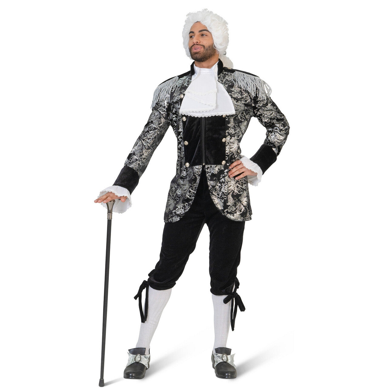 Op deze afbeelding zie je een Kostuums, van het merk Funny Fashion. Baron Silverrijk Jas Met Bef Man Kostuum