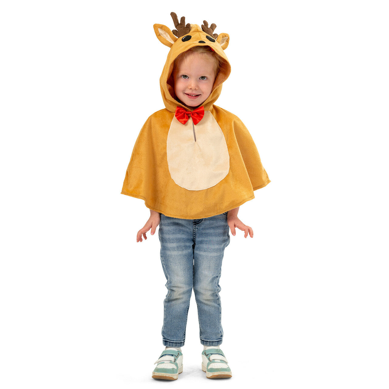 Op deze afbeelding zie je een Kostuums, van het merk Funny Fashion. Ruud Het Rendier Cape Kind