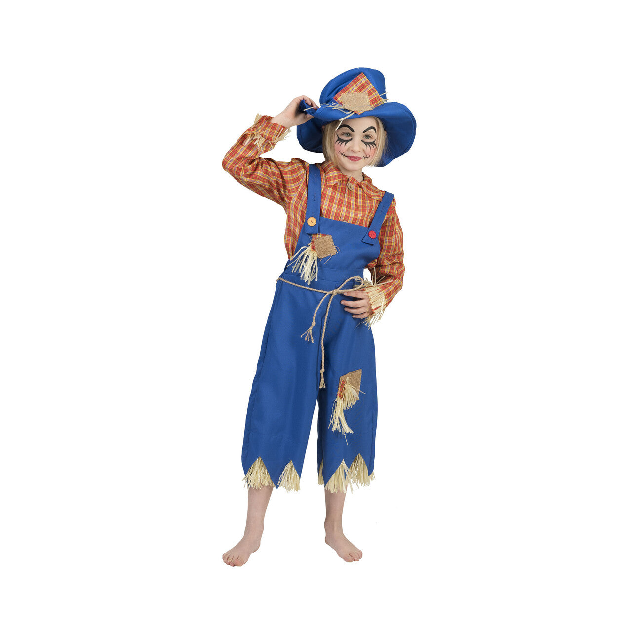 Op deze afbeelding zie je een Kostuums, van het merk Funny Fashion. Vogelverschrikker Hendrik Kind Kostuum