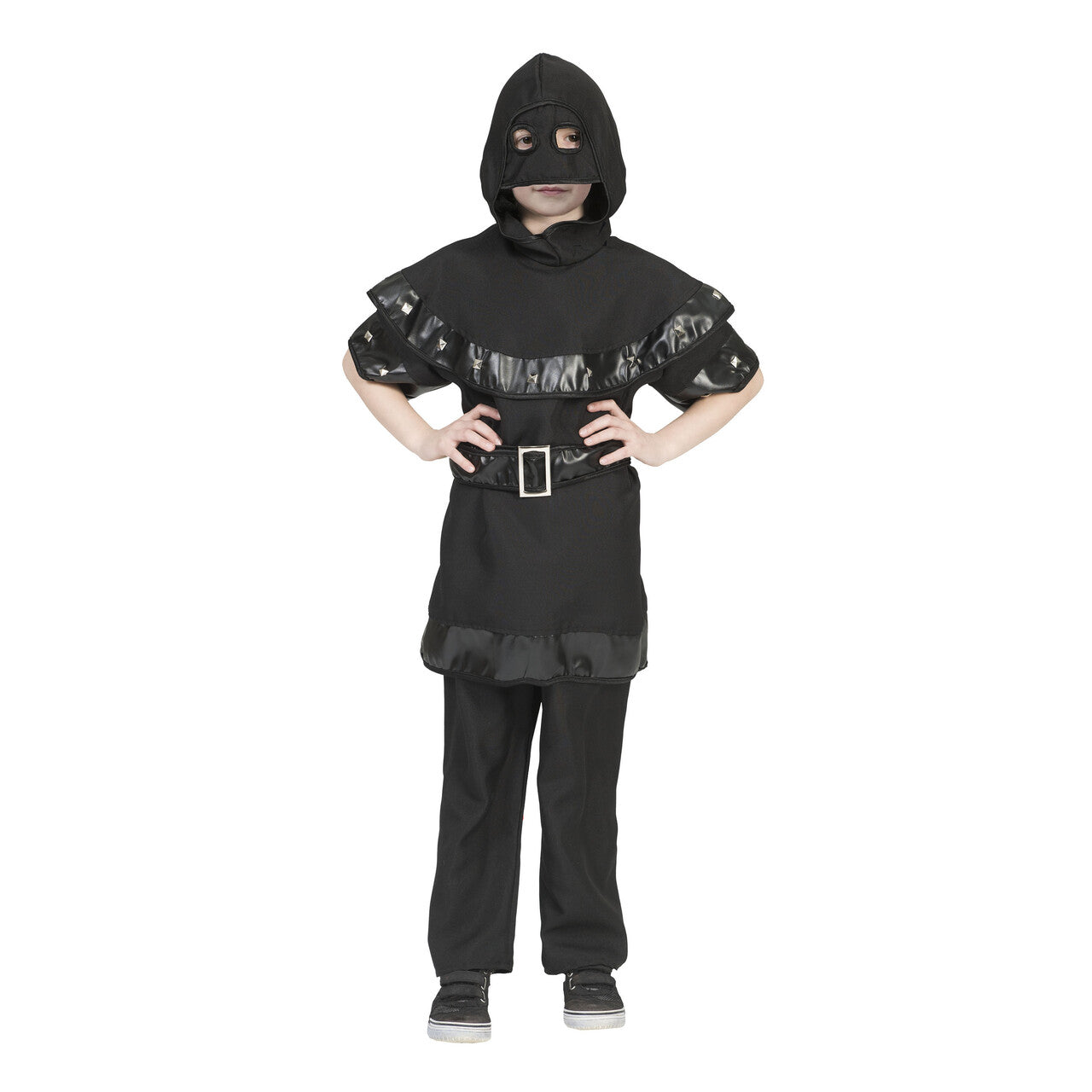 Op deze afbeelding zie je een Kostuums, van het merk Funny Fashion. Zwarte Beul Afschrikko Jongen Kostuum