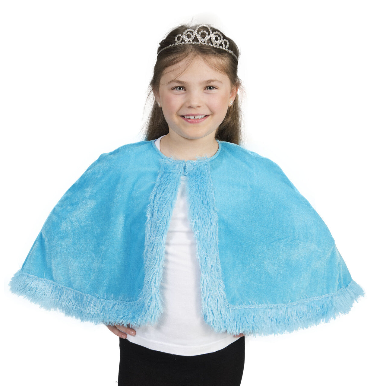 Op deze afbeelding zie je een Kostuums, van het merk Funny Fashion. Aqua Prinsessen Cape Meisje