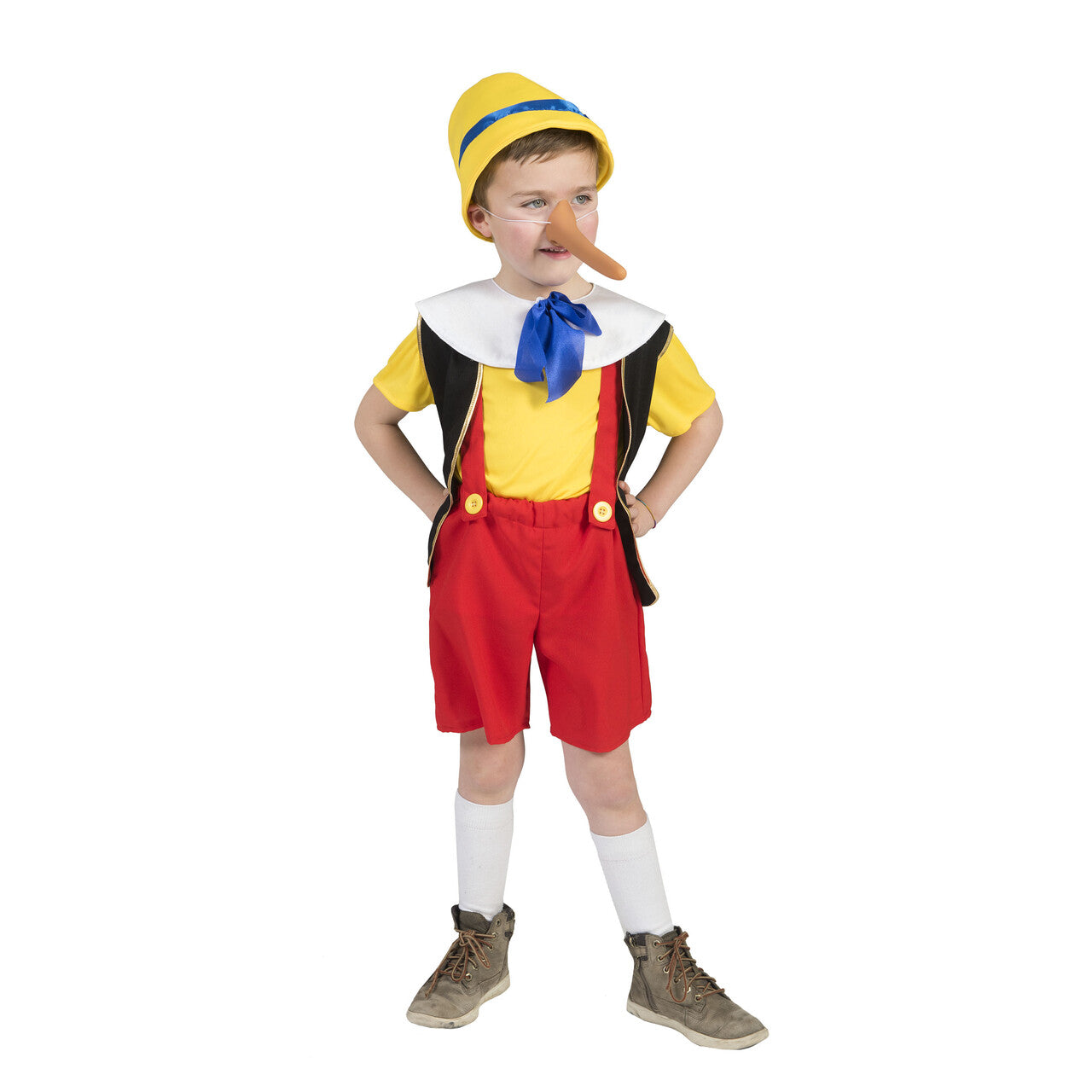 Op deze afbeelding zie je een Kostuums, van het merk Funny Fashion. Traditionele Pinocchio Kind Kostuum