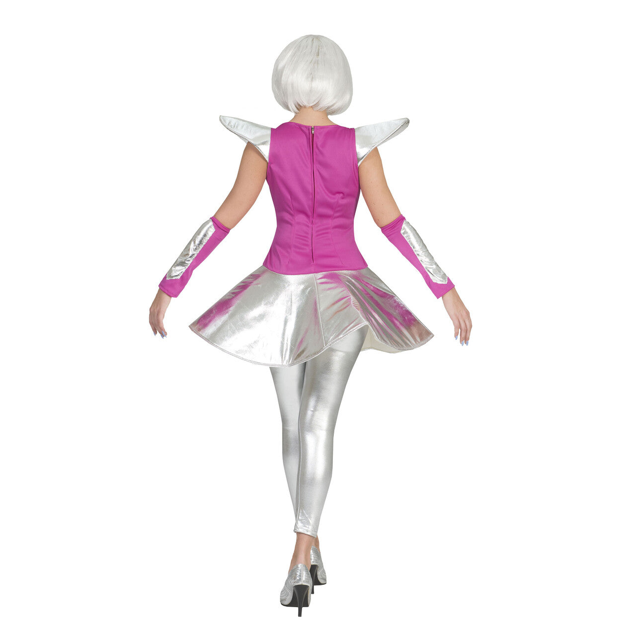 Op deze afbeelding zie je een Kostuums, van het merk Funny Fashion. Space Dame Futuresque Vrouw Kostuum