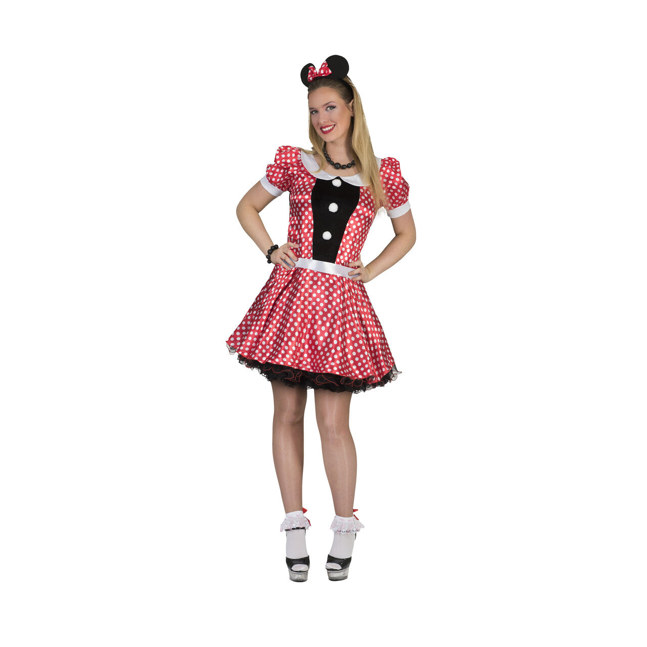 Op deze afbeelding zie je een Kostuums, van het merk Funny Fashion. Jaren 50 Muis Vrouw Kostuum