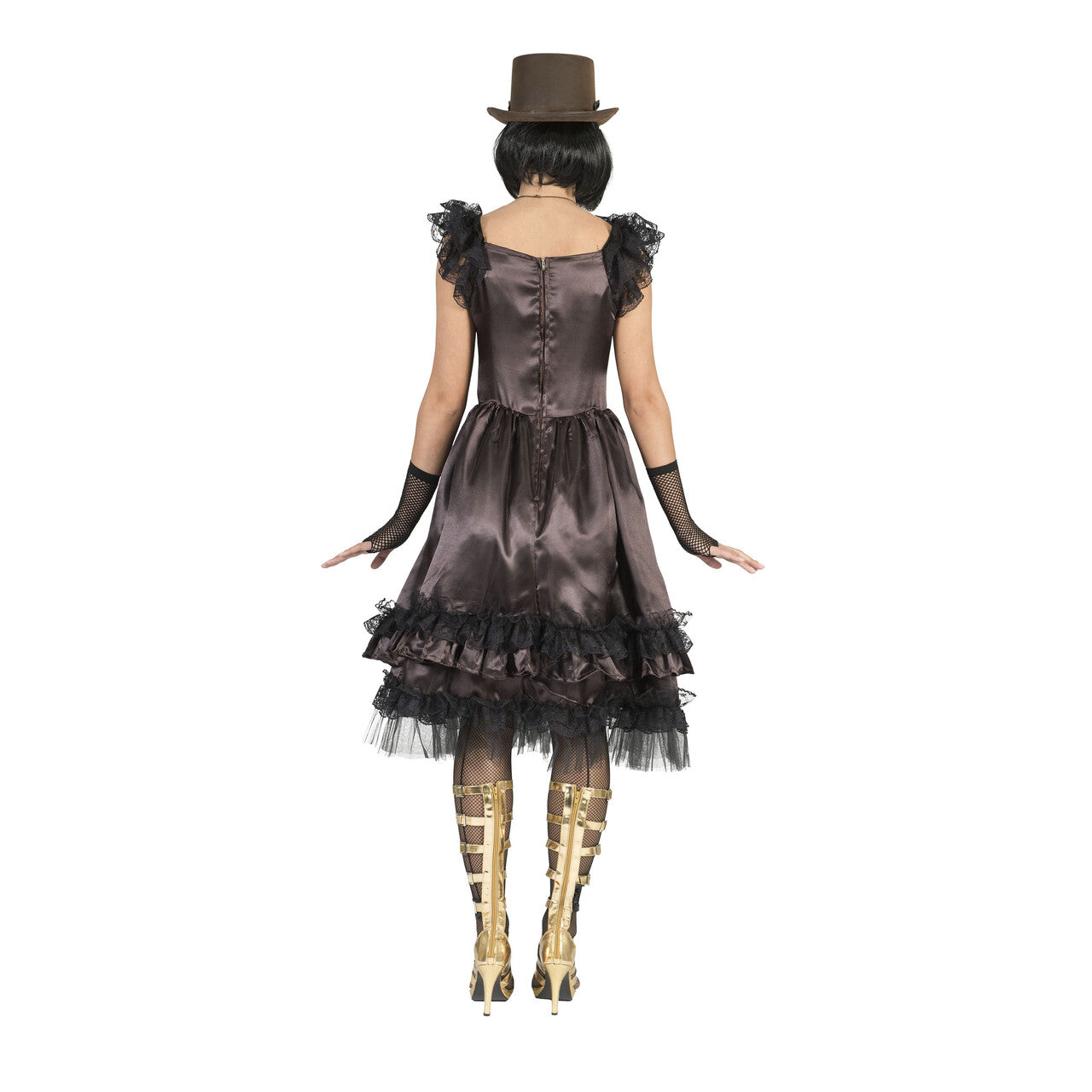Op deze afbeelding zie je een Kostuums, van het merk Funny Fashion. Steampunk Dame Techna Vrouw Kostuum