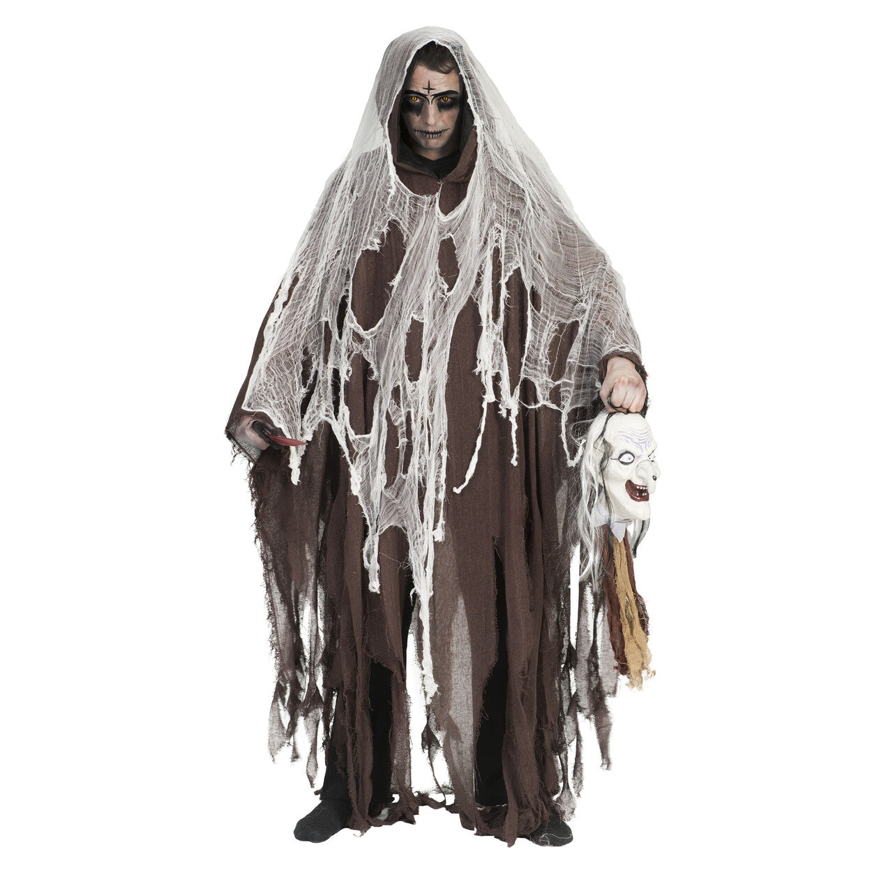 Op deze afbeelding zie je een Kostuums, van het merk Funny Fashion. Luxe Zombie Cape Bruin Kostuum
