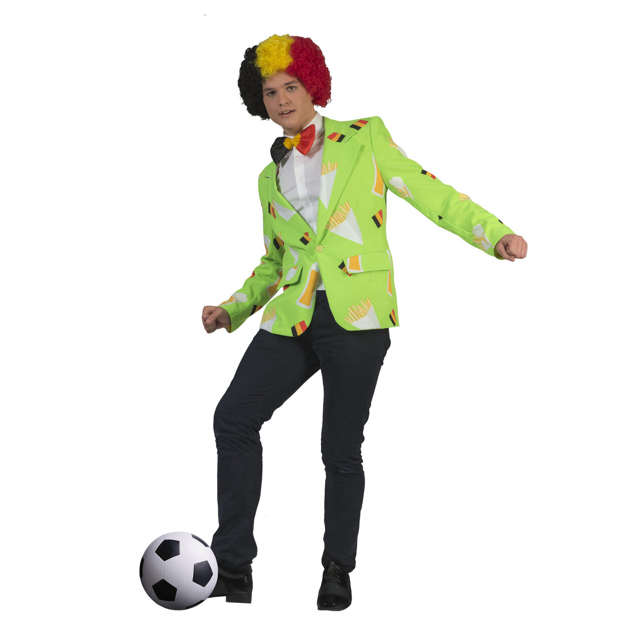 Op deze afbeelding zie je een Kostuums, van het merk Funny Fashion. Keigaaf Belgisch Jasje Man