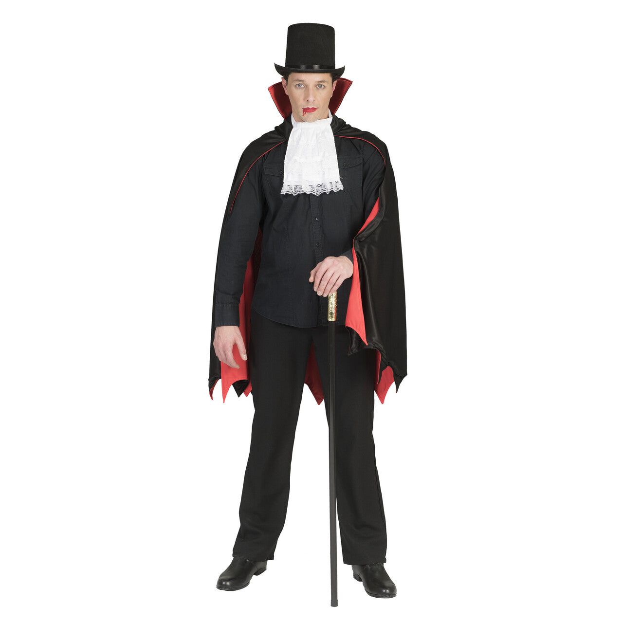 Op deze afbeelding zie je een Accessoires, van het merk Funny Fashion. Rood-Zwarte Cape Roemenie