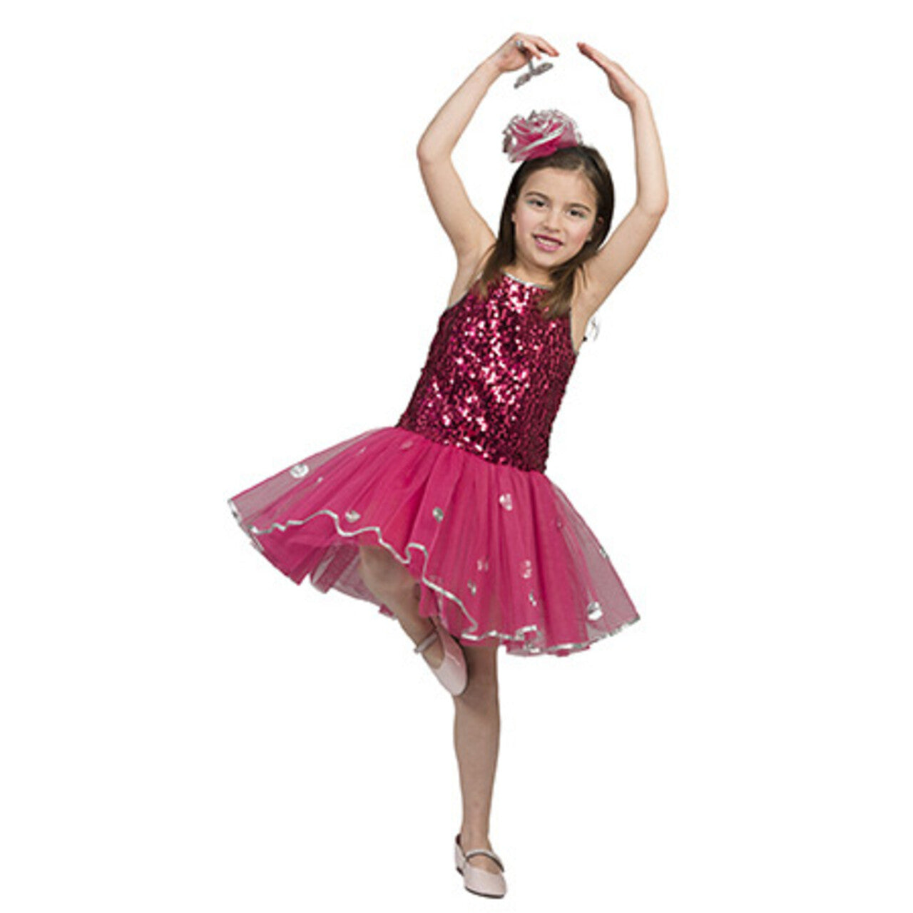 Op deze afbeelding zie je een Kostuums, van het merk Funny Fashion. Prima Roze Ballerina Meisje Kostuum