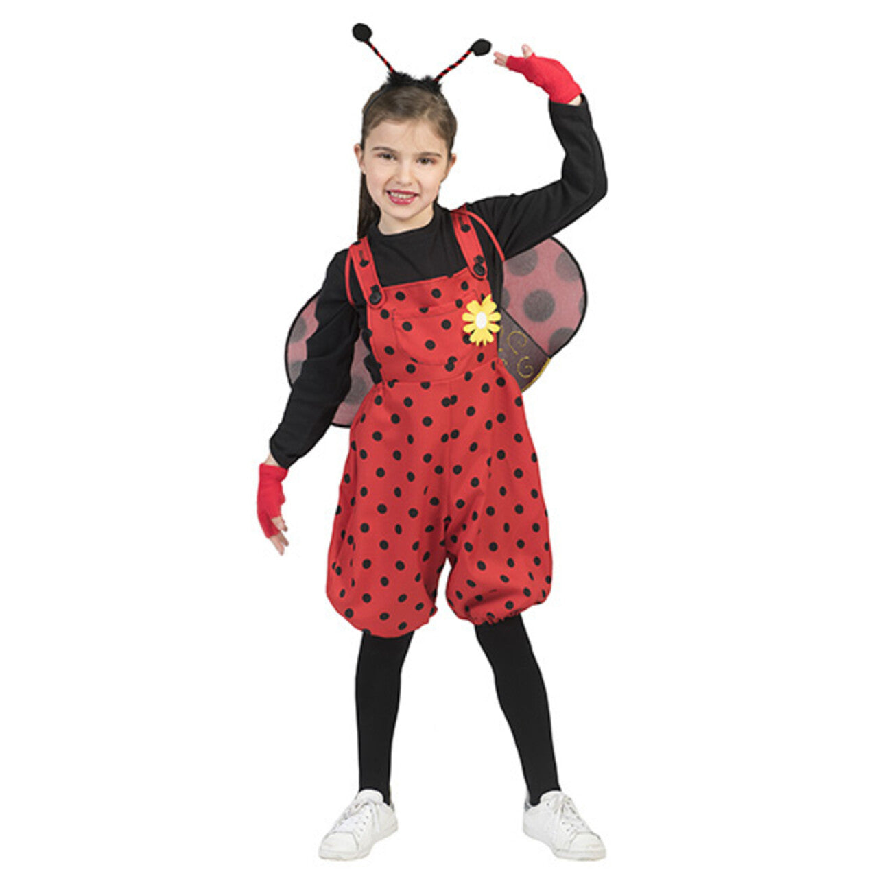 Op deze afbeelding zie je een Kostuums, van het merk Funny Fashion. Honderd Stippen Lieveheersbeestje Overall Kind Kostuum