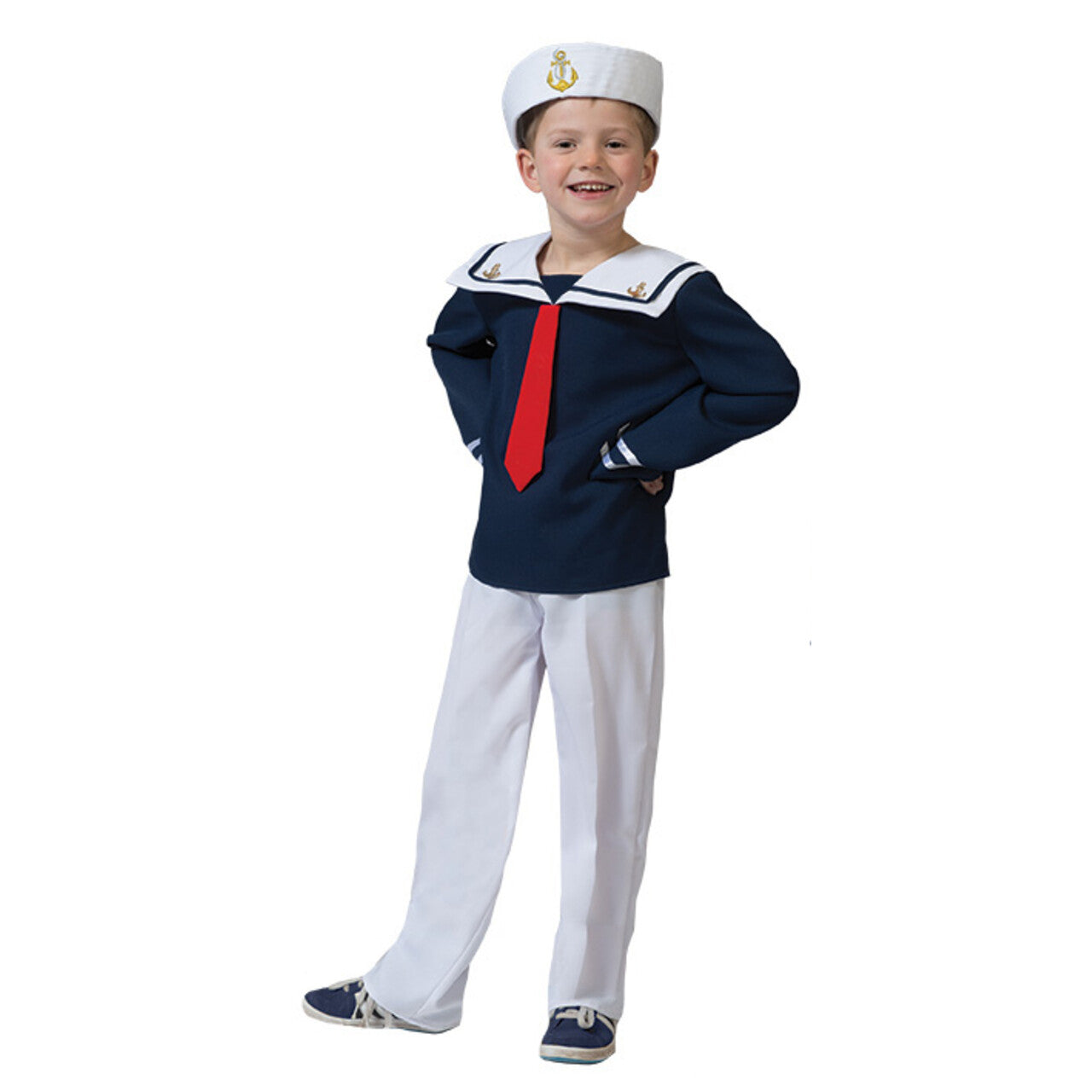 Op deze afbeelding zie je een Kostuums, van het merk Funny Fashion. Koos Matroos Jongen Kostuum