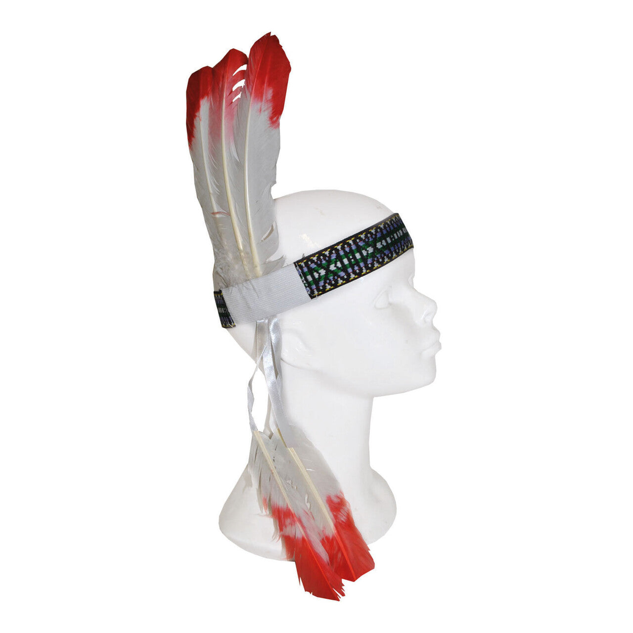 Op deze afbeelding zie je een Accessoires, van het merk Funny Fashion. Hoofdband Indiaan Met Veren Cherokee